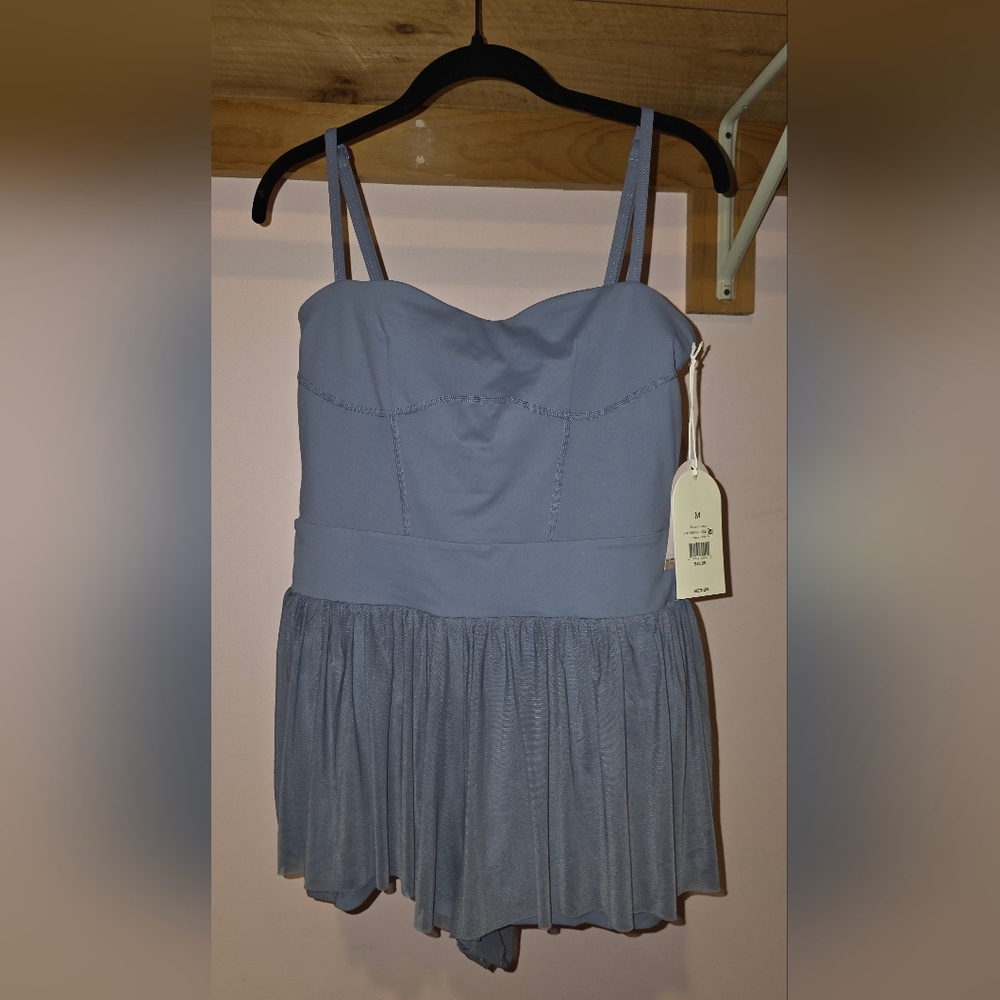 Blogilates Barre Active Romper Steel Blue Size M - Picture 4 of 16